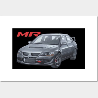 jdm graphite grey mitsubishi evo 8 MR Posters and Art